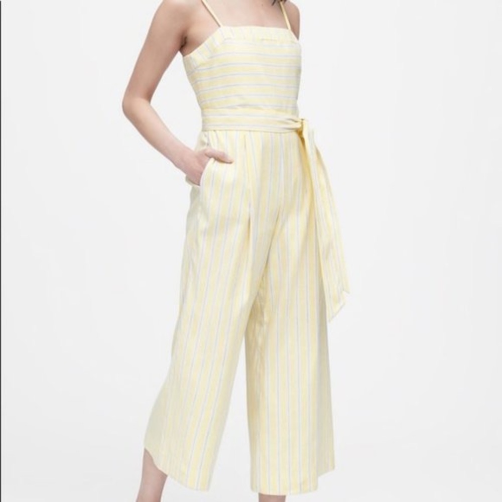 Yellow Banana Republic Linen Jumpsuit